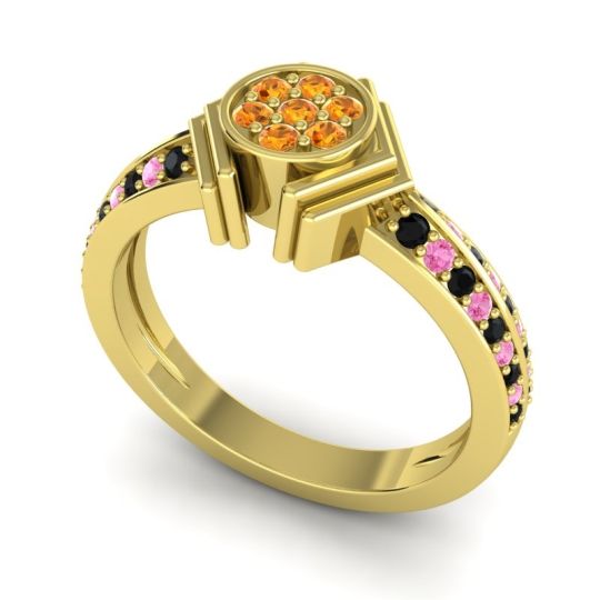Simple Floral Art Deco Kusumina Ring