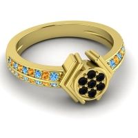 Simple Floral Art Deco Kusumina Ring