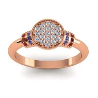 Lab Diamond Fashion Ring In 18K Rose Gold With Blue Sapphire And Garnet – Vedika Statement Ring