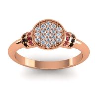 Diamond Fashion Ring In 14K Rose Gold With Ruby And Black Onyx – Vedika Statement Ring