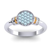 Aquamarine Fashion Ring In Palladium With Citrine And Diamond – Vedika Statement Ring