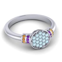 Statement Floral Pave Vedika Ring