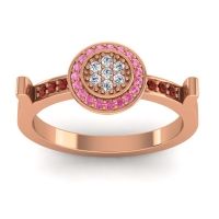 Diamond Fashion Ring In 18K Rose Gold With Pink Tourmaline And Garnet – Ragga Statement Ring