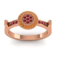 Ruby Fashion Ring In 14K Rose Gold With Citrine – Ragga Statement Ring