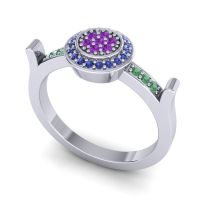 Statement Floral Pave Ragga Ring