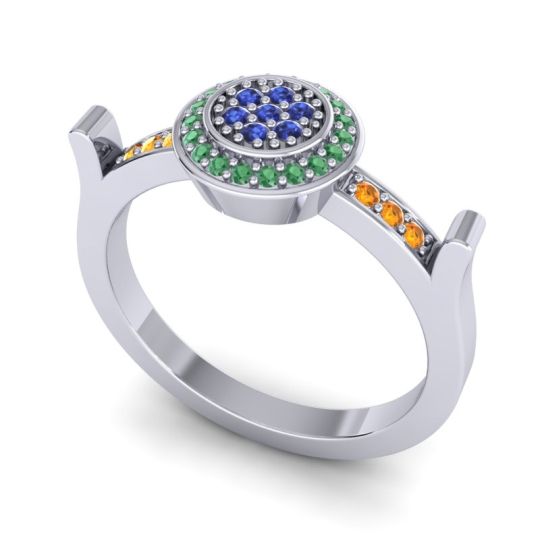 Statement Floral Pave Ragga Ring