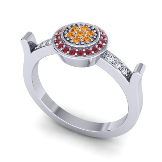 Statement Floral Pave Ragga Ring
