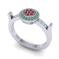Statement Floral Pave Ragga Ring