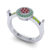 Statement Floral Pave Ragga Ring