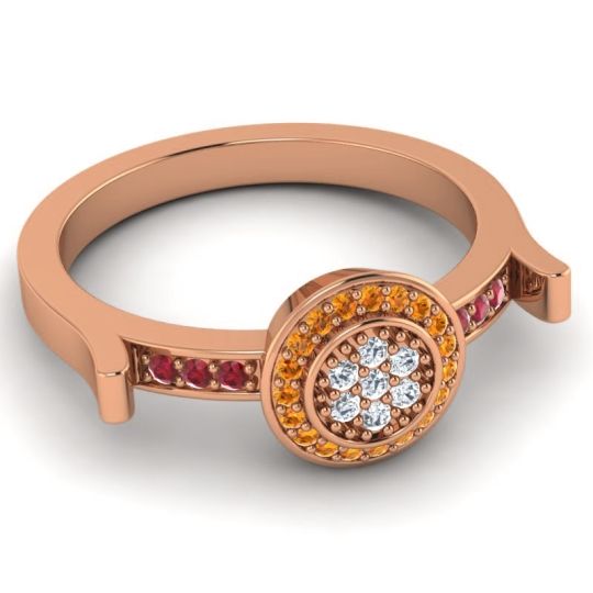 Statement Floral Pave Ragga Ring