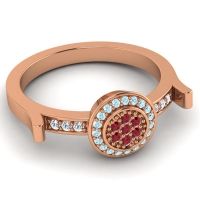 Statement Floral Pave Ragga Ring