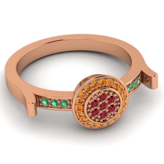 Statement Floral Pave Ragga Ring