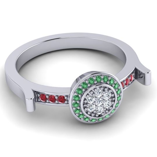 Statement Floral Pave Ragga Ring