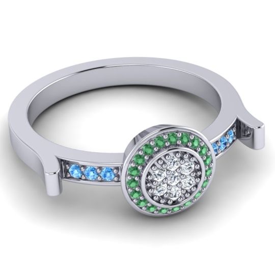 Statement Floral Pave Ragga Ring
