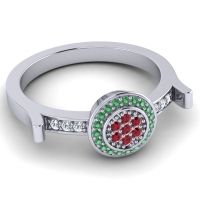 Statement Floral Pave Ragga Ring