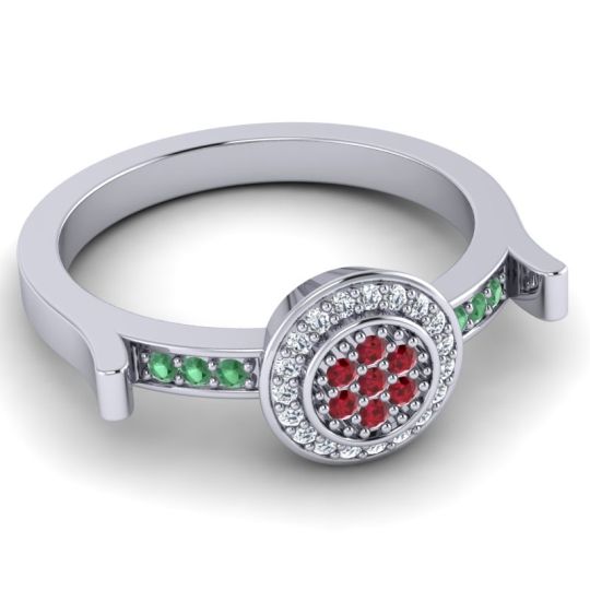 Statement Floral Pave Ragga Ring