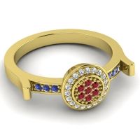 Statement Floral Pave Ragga Ring