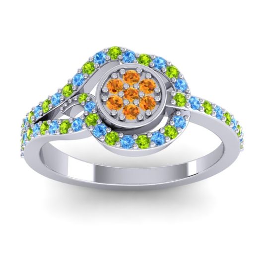 Statement Floral Pave Avarana Ring