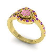 Statement Floral Pave Avarana Ring