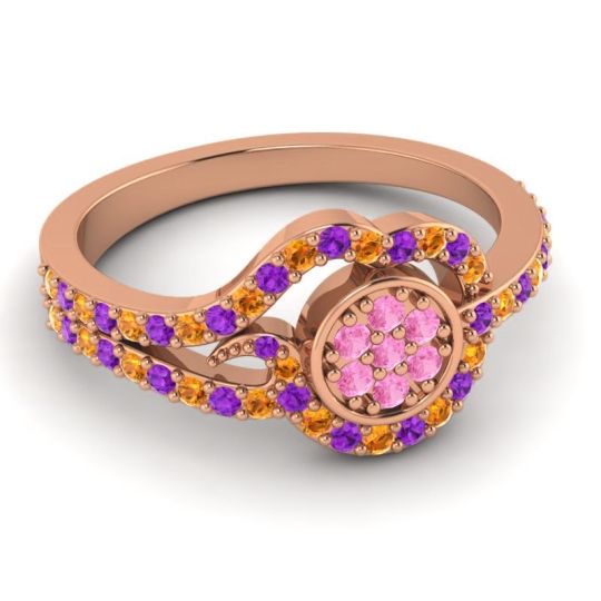 Statement Floral Pave Avarana Ring