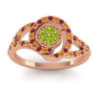 Statement Floral Pave Navata Ring