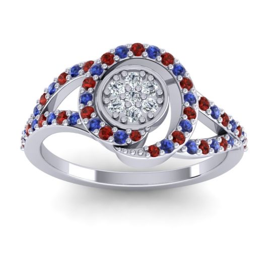 Statement Floral Pave Navata Ring