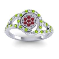 Statement Floral Pave Navata Ring
