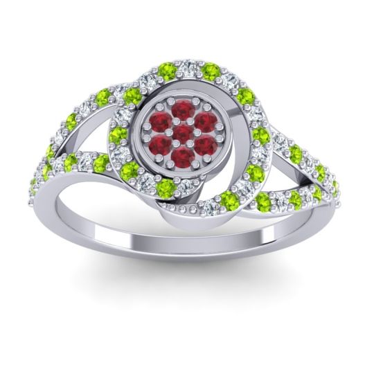Statement Floral Pave Navata Ring