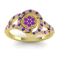 Statement Floral Pave Navata Ring