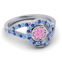 Statement Floral Pave Navata Ring