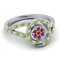 Statement Floral Pave Navata Ring