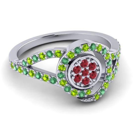 Statement Floral Pave Navata Ring