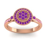 Amethyst Fashion Ring In 14K Rose Gold With Pink Tourmaline – Kendra Statement Ring