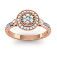 Aquamarine Fashion Ring In 14K Rose Gold With Swiss Blue Topaz – Kendra Statement Ring
