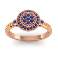 Blue Sapphire Fashion Ring In 14K Rose Gold With Citrine – Kendra Statement Ring