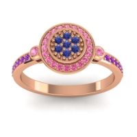Blue Sapphire Fashion Ring In 14K Rose Gold With Pink Tourmaline And Amethyst – Kendra Statement Ring