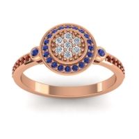 Diamond Fashion Ring In 18K Rose Gold With Blue Sapphire And Garnet – Kendra Statement Ring