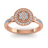 Diamond Fashion Ring In 18K Rose Gold With Lab Diamond And Swiss Blue Topaz – Kendra Statement Ring