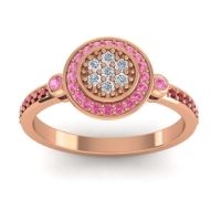 Lab Diamond Fashion Ring In 14K Rose Gold With Pink Tourmaline And Ruby – Kendra Statement Ring