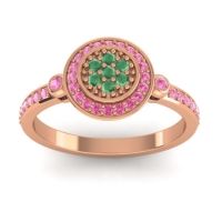 Emerald Fashion Ring In 14K Rose Gold With Pink Tourmaline – Kendra Statement Ring