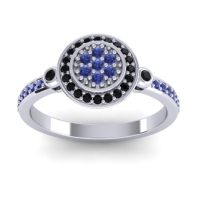 Blue Sapphire Fashion Ring In 14k White Gold With Black Onyx – Kendra Statement Ring