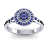 Blue Sapphire Fashion Ring In 14k White Gold With Black Onyx – Kendra Statement Ring