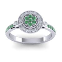 Emerald Fashion Ring In Palladium With Lab Diamond – Kendra Statement Ring