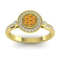Citrine Fashion Ring In 14k Yellow Gold With Lab Diamond – Kendra Statement Ring