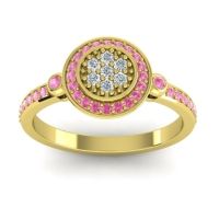Diamond Fashion Ring In 18k Yellow Gold With Pink Tourmaline – Kendra Statement Ring