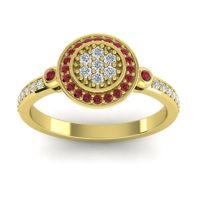 Diamond Fashion Ring In 14k Yellow Gold With Ruby – Kendra Statement Ring