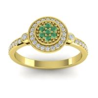 Emerald Fashion Ring In 14k Yellow Gold With Lab Diamond – Kendra Statement Ring