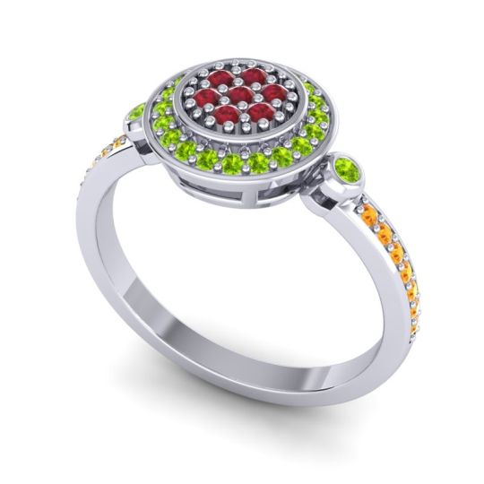 Statement Floral Pave Kendra Ring