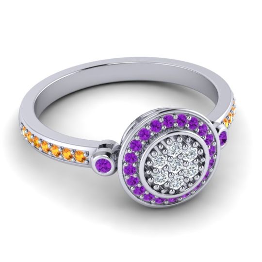 Statement Floral Pave Kendra Ring