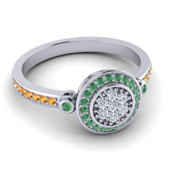 Statement Floral Pave Kendra Ring
